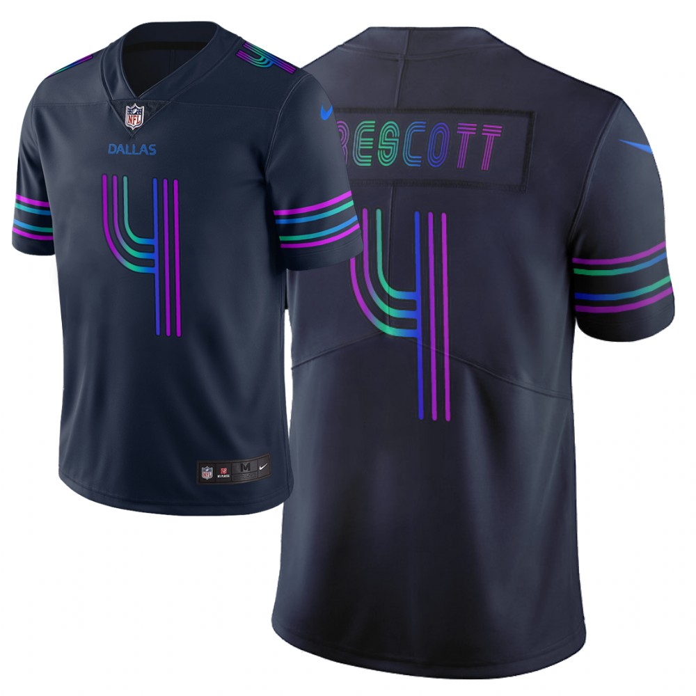 Men Nike NFL Dallas Cowboys #4 dak prescott Limited city edition navy jersey->pittsburgh steelers->NFL Jersey